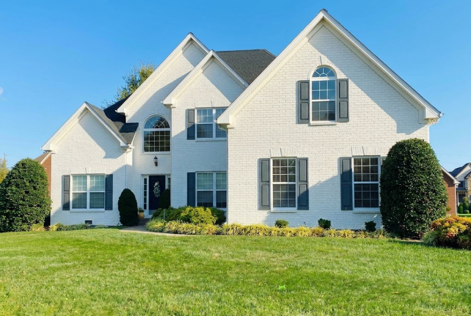 Stunning washed and restored home exterior in Clarksville