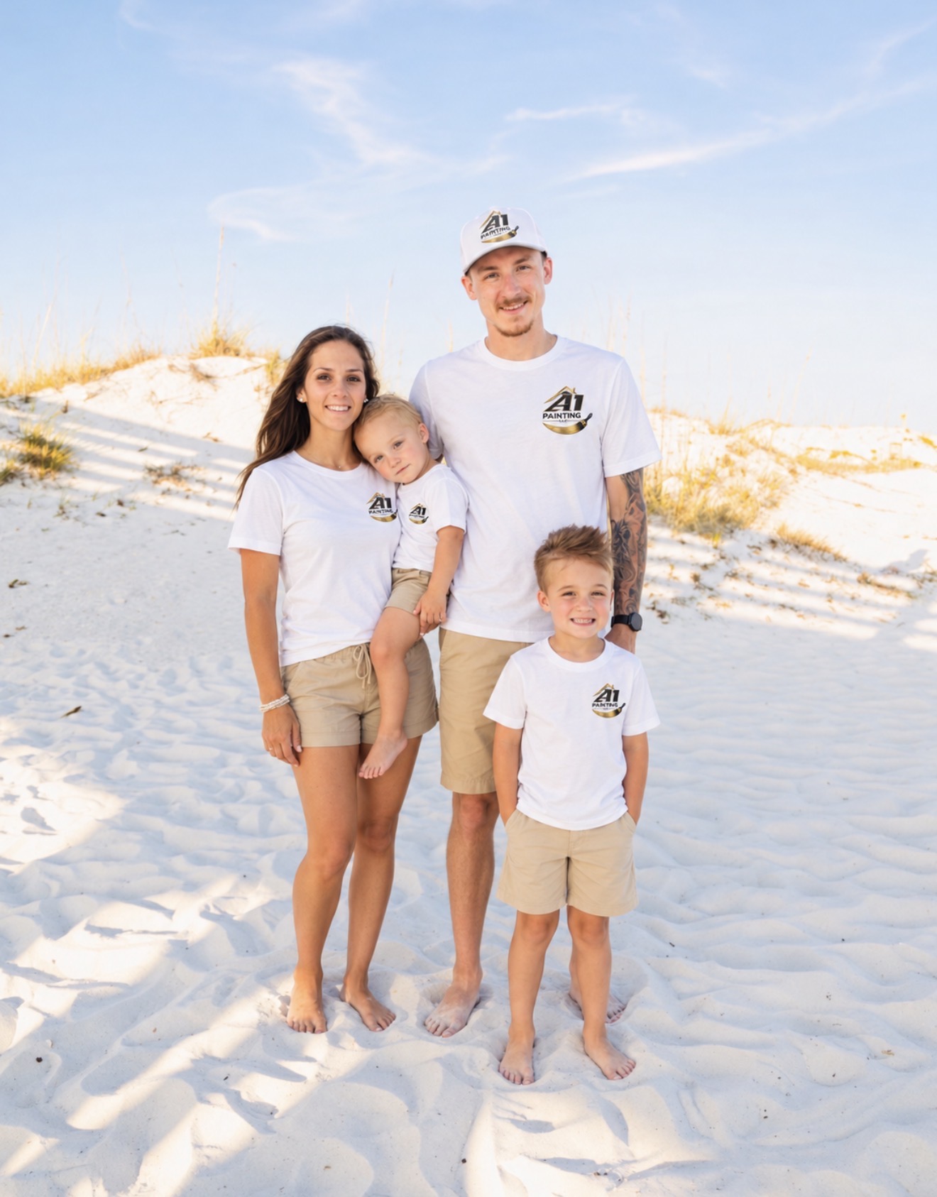 A1 Painting owner Chandler Mangrum with his family