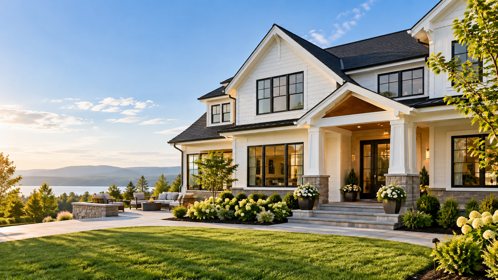 Clean professionally maintained home exterior